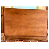 Vintage Wooden Lowboy Buffet Cabinet with Carved Floral Doors