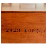 Vintage Wooden Lowboy Buffet Cabinet with Carved Floral Doors