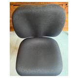 Adjustable Black Office Chair with Rolling Base and Chair Mat