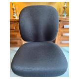 Adjustable Black Office Chair with Rolling Base and Chair Mat