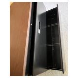 2-Drawer Black Lateral Filing Cabinet with Wood Top