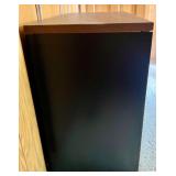 2-Drawer Black Lateral Filing Cabinet with Wood Top
