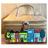 Collection of Wooden Puzzles, Kendama Toys, and Game Sets with Decorative Wood Box