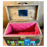 Collection of Wooden Puzzles, Kendama Toys, and Game Sets with Decorative Wood Box