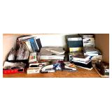 Large Office Supplies and Stationery Lot with File Folders, Notepads, Envelopes, Fasteners, and More