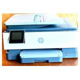 HP OfficeJet Pro 8025e All-in-One Printer and Black Desk Lamp