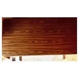 Wood Grain Laminate Office Desk with Metal Legs and Lower Shelf