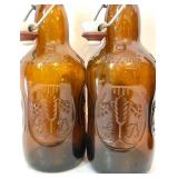 Early Times Heritage Edition Bottle, 5 Wooden Crates, and 4 Grolsch Swing-Top Bottles Collection