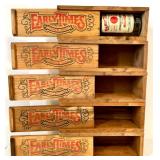 Early Times Heritage Edition Bottle, 5 Wooden Crates, and 4 Grolsch Swing-Top Bottles Collection