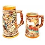 Collection of Beer Steins and Mug with Barware Accessories