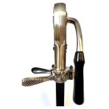 Heavy-Duty Vintage Style Tabletop Wine Bottle Corker with Ornate Metal Base and Wine Art