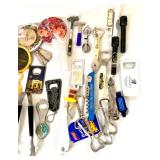Collection of Vintage and Novelty Bottle Openers with Barware Accessories