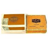 Vintage Pinback Buttons and Keychains Collection with Cigar Boxes