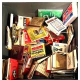 Large Collection of Vintage Matchbooks and Matchboxes with Decorative Seahorse Box