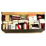 Large Collection of Vintage Matchbooks and Matchboxes with Decorative Seahorse Box