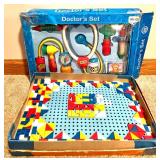 Vintage Board Games and Classic Toys Collection with Barbie Drawing Sets, Lincoln Logs, Pictionary and More