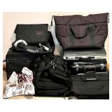 Collection of 11 Travel Bags, Brighton Canvas Bag, Luggage, and Briefcases Including Tumi, Barron