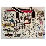 Collection of 11 Travel Bags, Brighton Canvas Bag, Luggage, and Briefcases Including Tumi, Barron