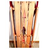 Flexible Flyer III Vintage Wooden Snow Sled with Steel Runners