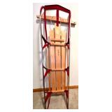 Flexible Flyer III Vintage Wooden Snow Sled with Steel Runners