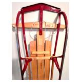 Flexible Flyer III Vintage Wooden Snow Sled with Steel Runners