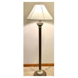 Traditional Floor Lamp with Shade and Ornate Base