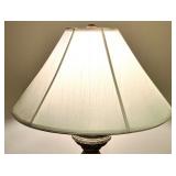 Traditional Floor Lamp with Shade and Ornate Base