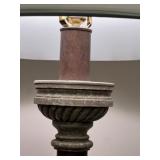 Traditional Floor Lamp with Shade and Ornate Base