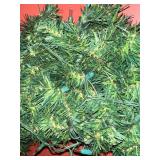 Large Pre-Lit Artificial Christmas Wreath with Storage Totes of Garland and Rope Lights