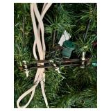 Large Pre-Lit Artificial Christmas Wreath with Storage Totes of Garland and Rope Lights