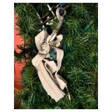 Large Pre-Lit Artificial Christmas Wreath with Storage Totes of Garland and Rope Lights