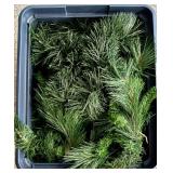 Large Pre-Lit Artificial Christmas Wreath with Storage Totes of Garland and Rope Lights