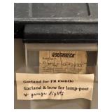 Large Pre-Lit Artificial Christmas Wreath with Storage Totes of Garland and Rope Lights