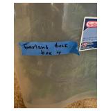 Large Pre-Lit Artificial Christmas Wreath with Storage Totes of Garland and Rope Lights