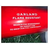 Large Pre-Lit Artificial Christmas Wreath with Storage Totes of Garland and Rope Lights