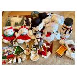 Large Collection of Christmas Daytons Plush Bears, Decorations, and Holiday Collectibles