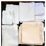 Large Collection of Vintage Linens, Embroidered & Lace Tablecloths, Napkins, and Fabric