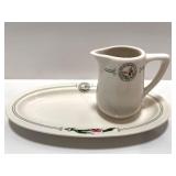 Syracuse China Minnesota Seal Oval Platter and Creamer Set