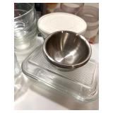 Kitchenware Collection with Glass Mixing Bowls, Muffin Rings, Ramekins, and Cutlery Set