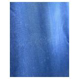 Pair of White Director Chairs with Blue Canvas Seats