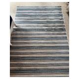 Couristan Monaco Azure Stripe Outdoor Rug - 88" x 63"