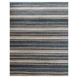 Couristan Monaco Azure Stripe Outdoor Rug - 88" x 63"