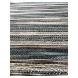 Couristan Monaco Azure Stripe Outdoor Rug - 88" x 63"