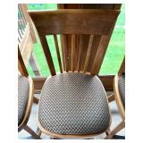 Set of 4 Mikhail Darafeev Swivel Bar Stools with Upholstered Seats