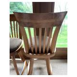 Set of 4 Mikhail Darafeev Swivel Bar Stools with Upholstered Seats