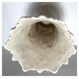 Set of 2 Lenox Ivory Porcelain Vases with Embossed Floral Design