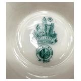 Pair of Belleek Ireland Cream Porcelain Vases with Embossed Designs