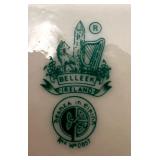 Belleek Ireland Shamrock Porcelain Jar and Musical Trinket Box