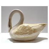 Pair of Belleek Ireland Porcelain Swan Dishes