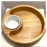 Kitchenware Set Including Crate & Barrel Wooden Tray, Storage Containers, Dispensers, and Bacon Press